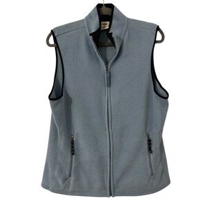 Light Baby Blue Old Navy Fleece Design Vest Coat Jacket Women’s Size XL Style!